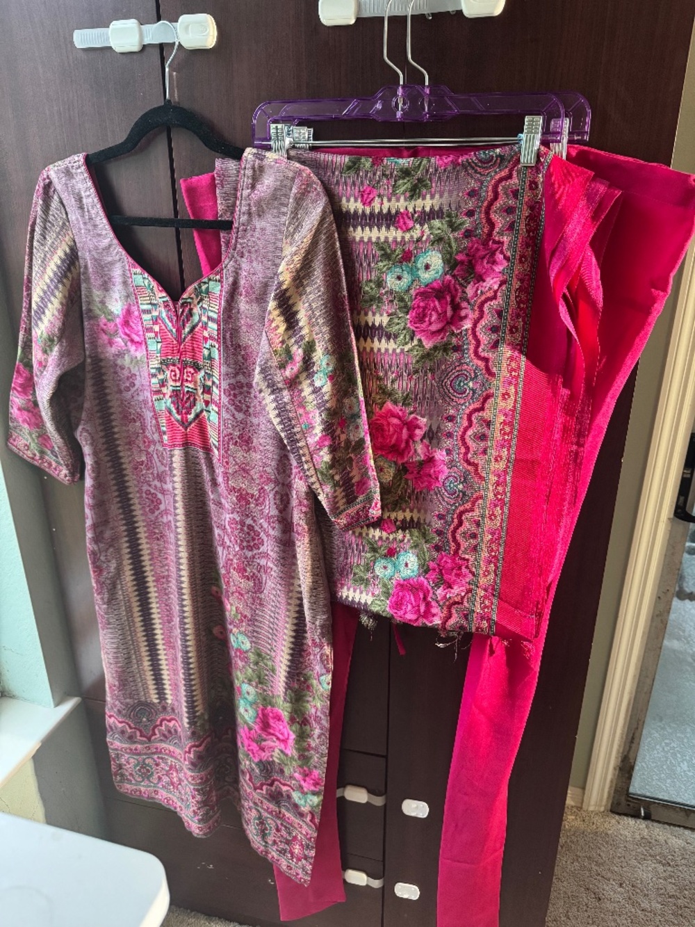 Pashmina Kurti, shawl, legging set